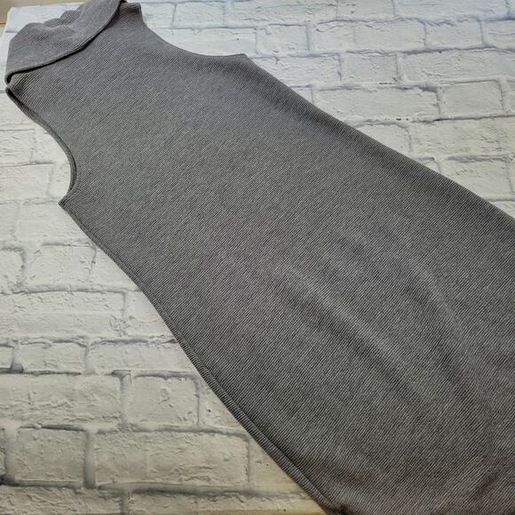 Banana Republic Gray Cowl Neck Sleeveless Knit Dress size Medium - Picture 9 of 15